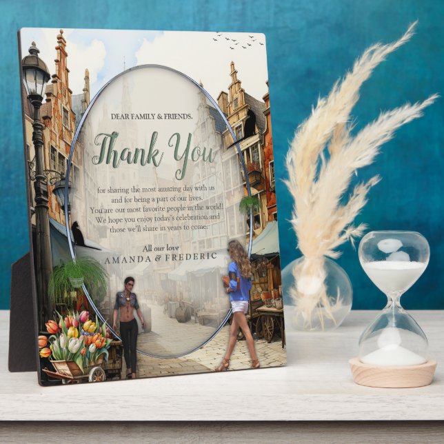 Plaque Photo Vintage Old Amsterdam Art (Côté)