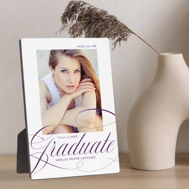 Plaque Photo Violet | Eloquence Graduation Photo (Créateur téléchargé)