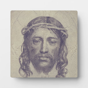 Plaque Photo Visage du Christ sur le Voile de Saint-Veronica