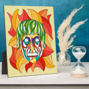Plaque Photo Visage Grimace