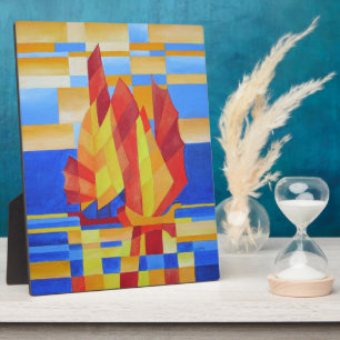Plaque Photo Voile sur les Sept Mers So Blue Cubist Abstrait