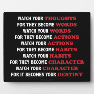 Plaque Photo Voir vos pensées Citation motivationnelle