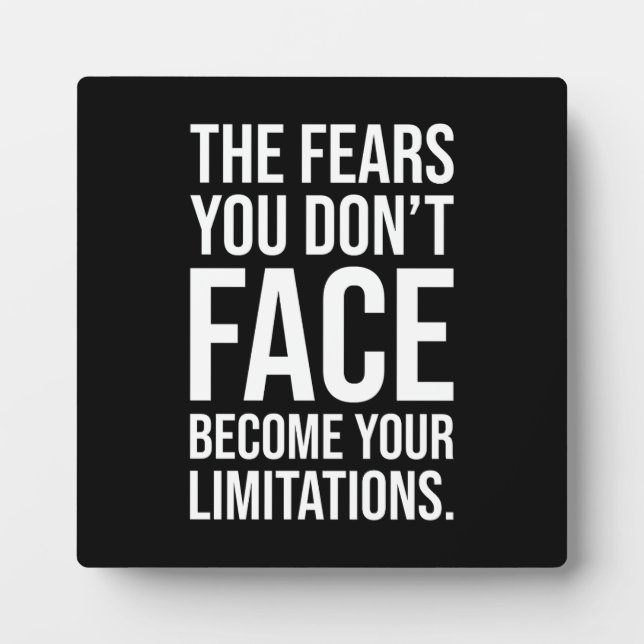 Plaque Photo Vos Craintes Deviennent Limites, Gym, Hustle, Succ (Devant)