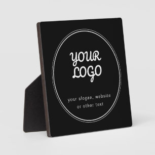 Plaque Photo Votre Logo Design élégant en noir et blanc