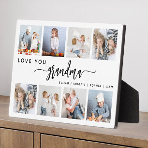 Plaque Photo Vous aime grand-mère 8 Collage photo Blanc
