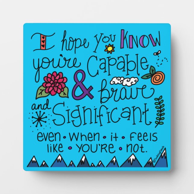 Plaque Photo Vous êtes courageux (Devant)