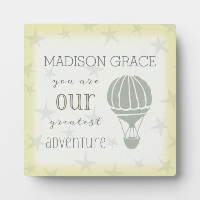 Plaque Photo Vous Êtes Notre Plus Grande Aventure (Devant)