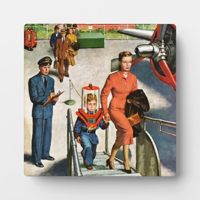 Plaque Photo Voyageur spatial (Devant)