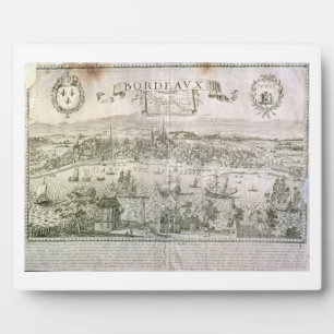 Plaque Photo Vue sur Bordeaux et la Garonne, signée par
