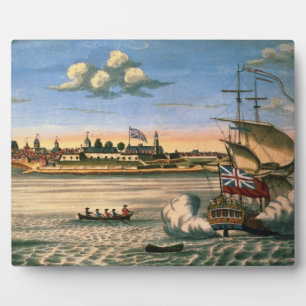 Plaque Photo Vue sur Fort George, avec la ville de New York dep