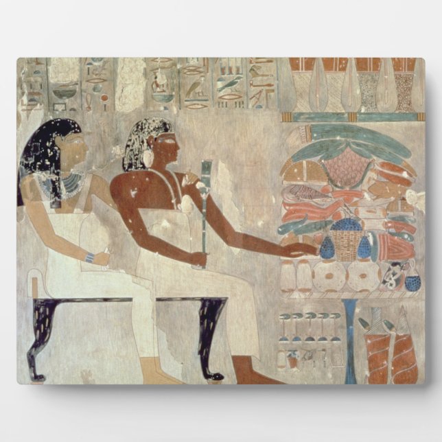 Plaque Photo Wall painting from the tomb of rekhmire, Thebes, d (Devant)