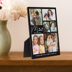 Plaque Photo We Love You Mimi Grandkids Names 6 Photo Collage