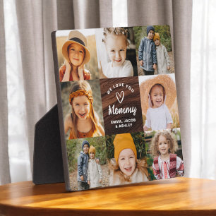 Plaque Photo We Love You Mommy Family Wood Photo Collage