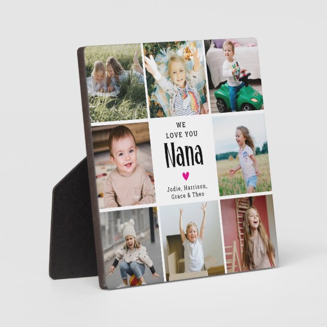 Plaque Photo We Love You Nana' Photo Collage (Recto)
