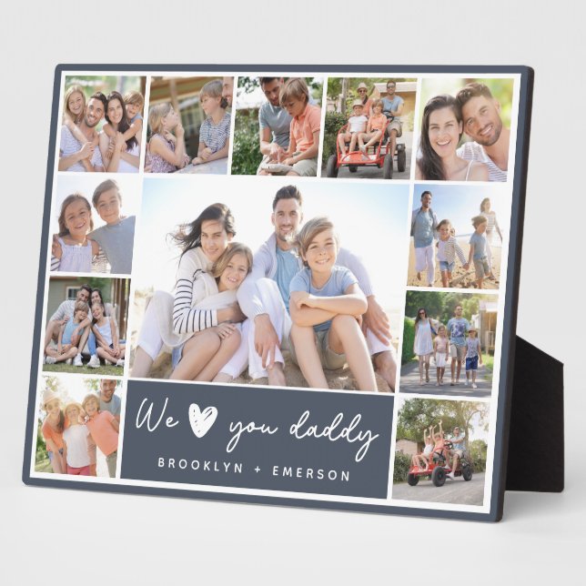 Plaque Photo We ♥ You Daddy Photo Collage (Côté)
