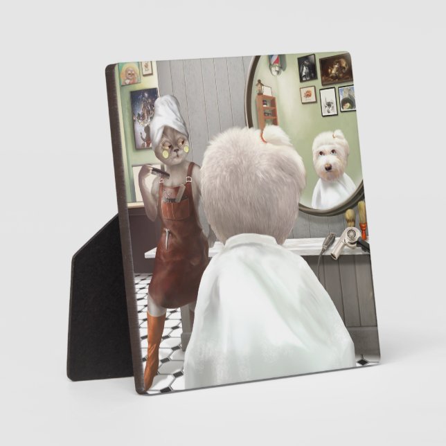 Plaque Photo Whimsical Pet Barber Shop (Recto)