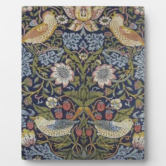 Plaque Photo William Morris Strawberry Thief Design 1883 (Devant)