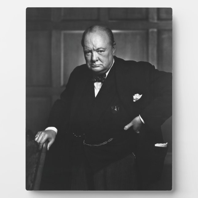 Plaque Photo Winston Churchill (Devant)