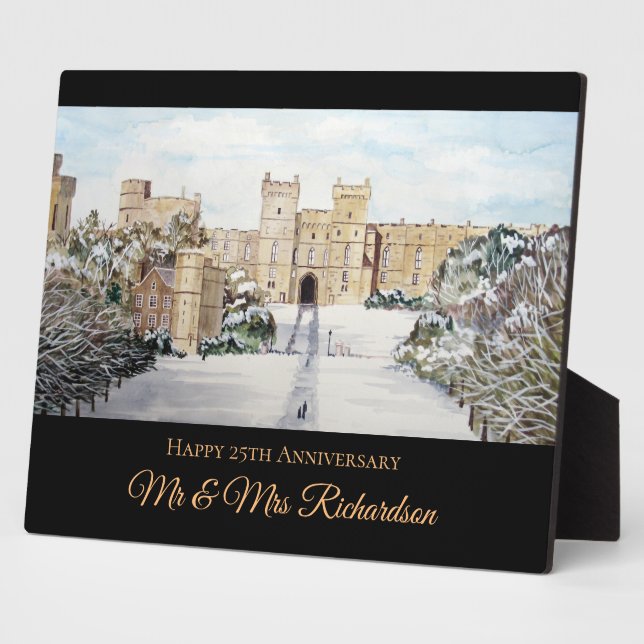 Plaque Photo Winter at Windsor Castle (Côté)
