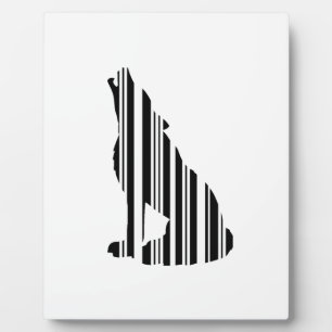 Plaque Photo WOLF BAR CODE Motif de code-barres Howl Design