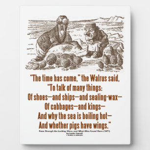 Plaque Photo Wonderland Time Est Venu À Regretter Le Verre