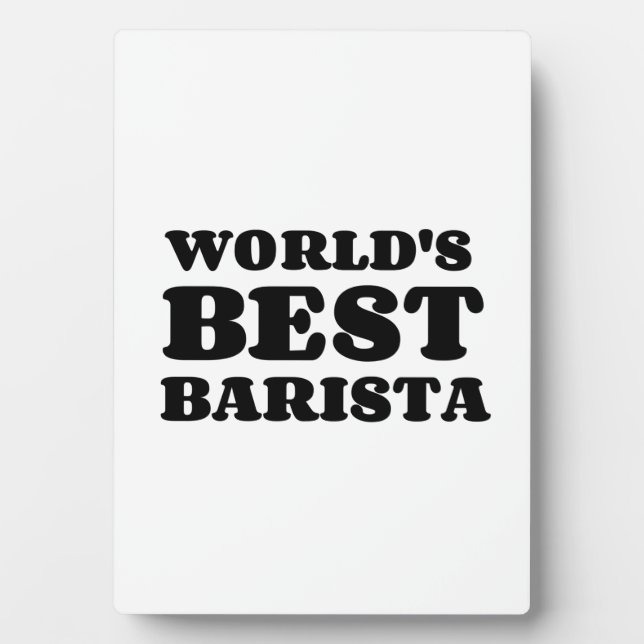 Plaque Photo WORLD's BEST BARISTA (Devant)