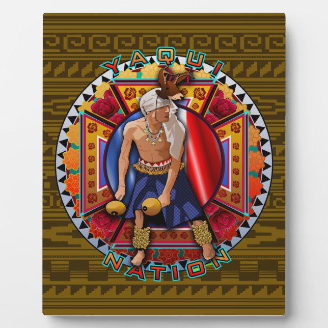 Plaque Photo Yaqui Nation Deer Dancer (Devant)