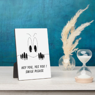 Plaque Photo Yeux de curiosité drôles - Sourire - Ajoutez votre