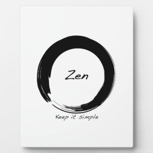 Plaque Photo Zen : Gardez-le simple