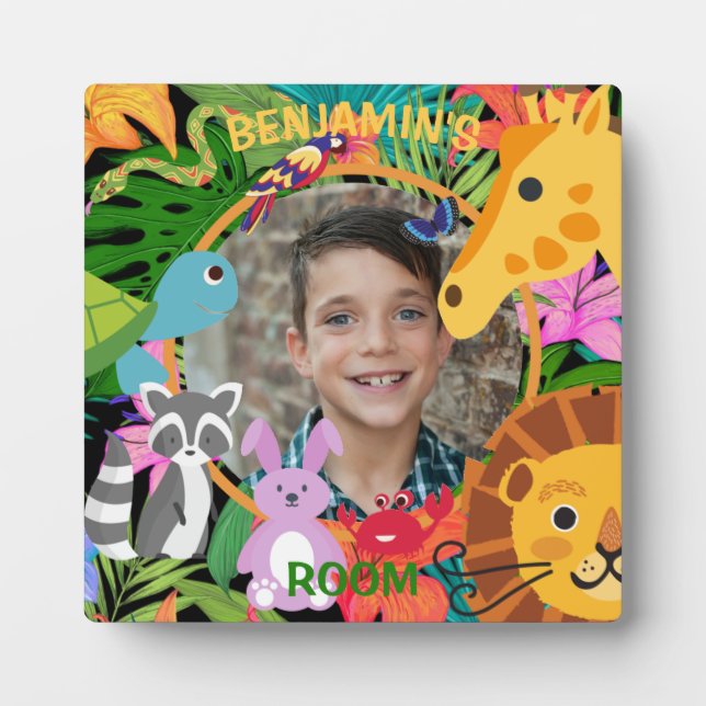 Plaque Photo Zoo Wild Animal Jungle Safari Anniversaire de enfa (Devant)