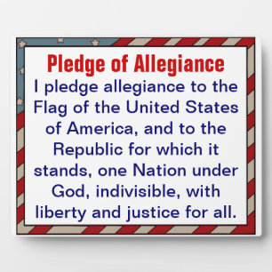 Plaque Promesse d'allégeance