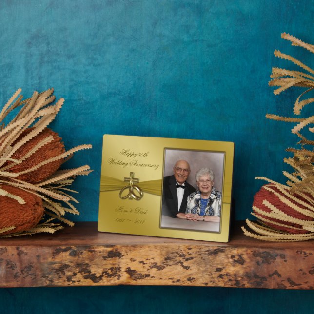 Plaque religieuse du 50e anniversaire du Mariage d (Côté)