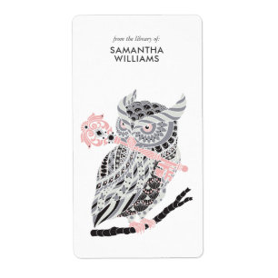 Plaque rose de la Chouette à grande corne