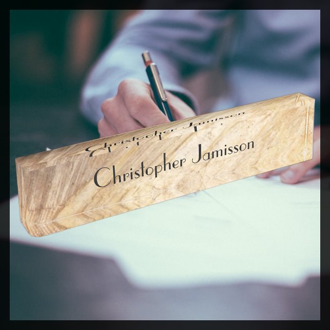 Plaque signalétique du bureau acrylique, Pierre Br (Créateur téléchargé)