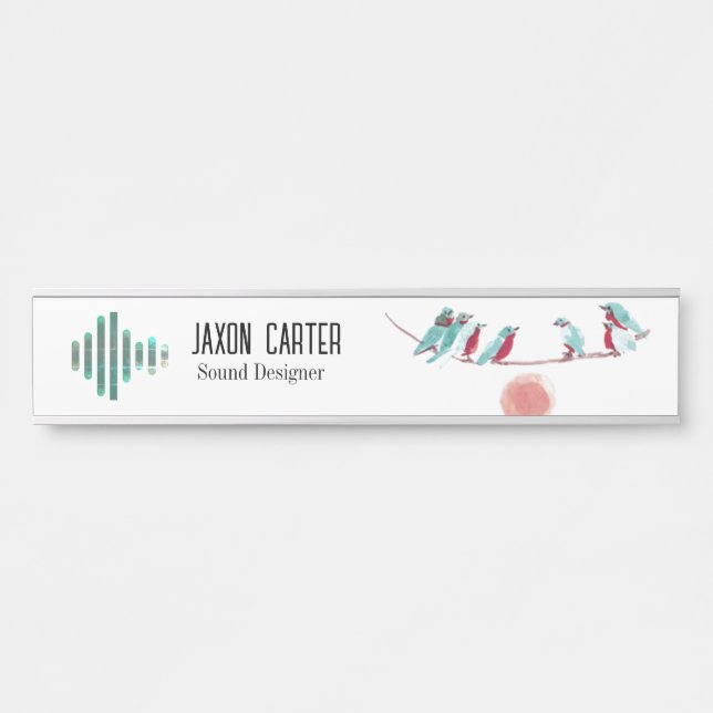 Plaque signalétique du bureau de chant des oiseaux (Devant)