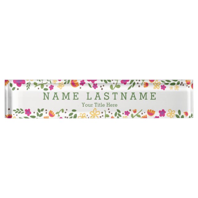 Plaque signalétique faite sur commande florale (Devant)