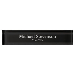 Plaque signalétique unique Black Elegant Modern De