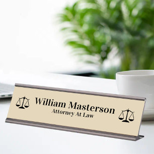 Plaque simple de bureau de mandataire