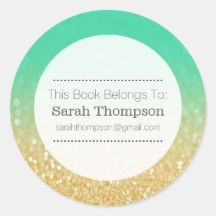 Plaque Stickers Nom de l'école Stickers Gold Ombre