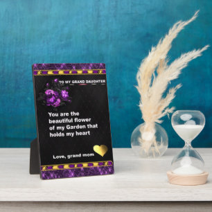 Plaque Tabletop, cadeau à ma petite fille citation
