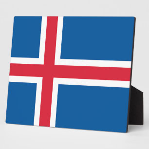 Plaque with flag of Iceland