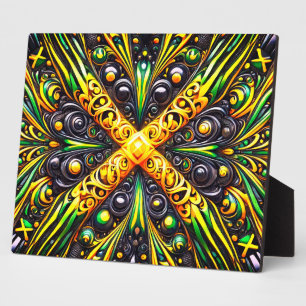 Plaque with Jamaican Colours Modern Design