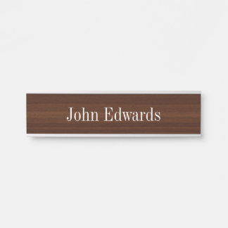 Plaques de bureau à motif de bois foncé classique