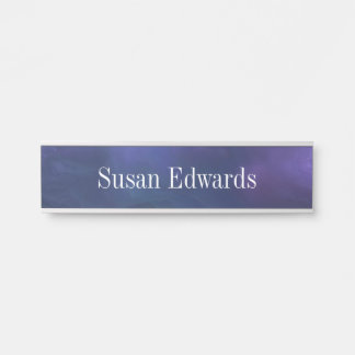 Plaques de bureau en bleu profond et violet Signes