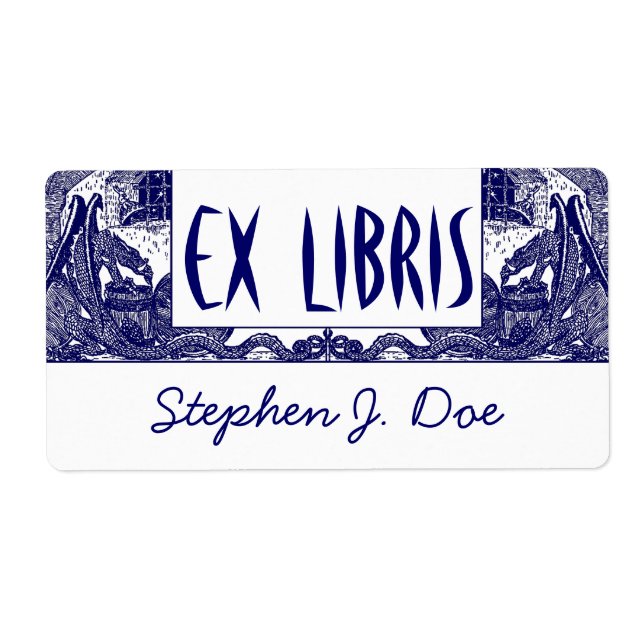 Plaques de livres Dragons à Dungeon Bookend EX LIB (Devant)