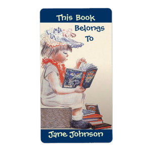 Plaques De Livres Lecture Vintage Fille Appartient