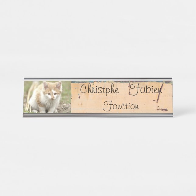 Plaques de nom animaux de chat. (Devant)