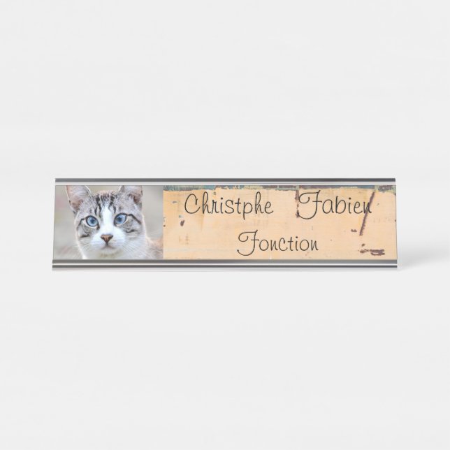 Plaques de nom chat 2 . animaux. (Devant)