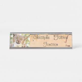Plaques de nom chat lynx 3 . animaux.