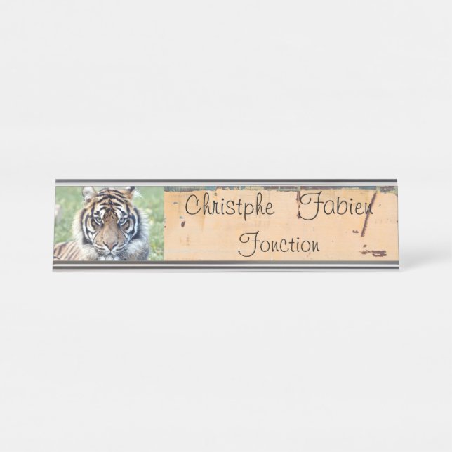 Plaques de nom chat tigre 2. (Devant)